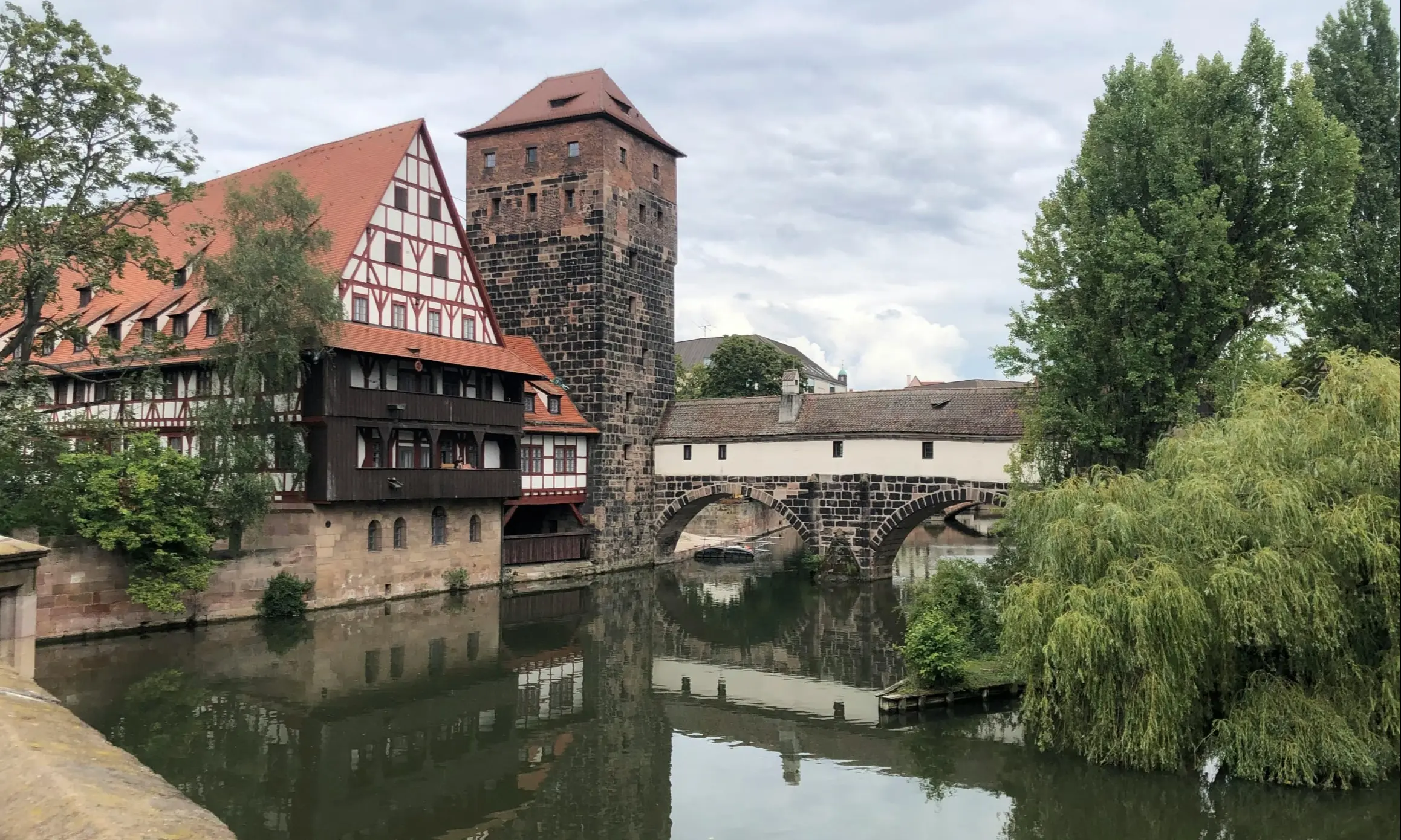 Nürnberg an der Pegnitz. Blick auf die Altstadt
