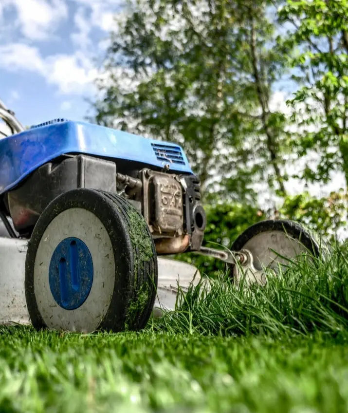 Ein Rasenmäher